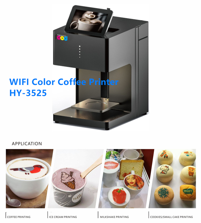 CianooSun WiFi Цвет Кофейный принтер Принты Торт, Печенье, Пиво, Мороженое