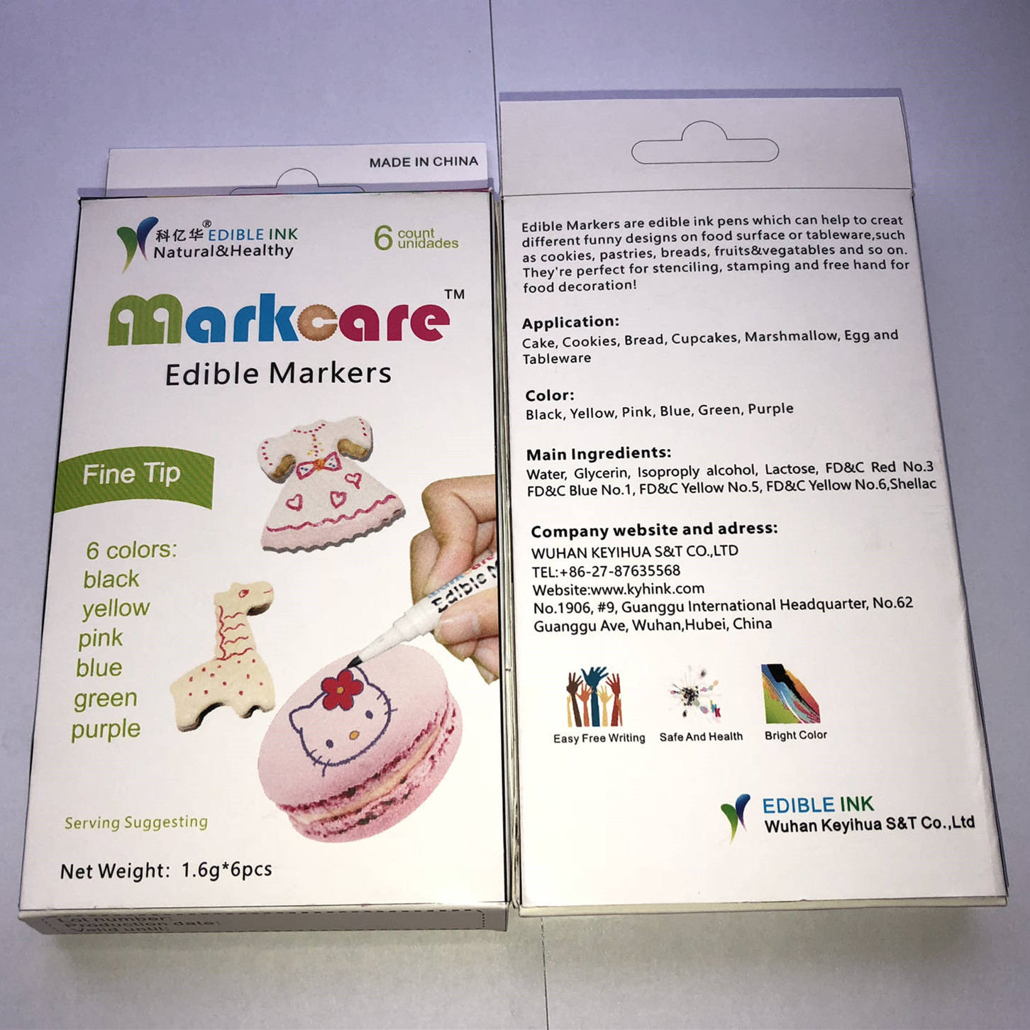 Съедобные маркеры Markcare® для украшения продуктов для выпечки