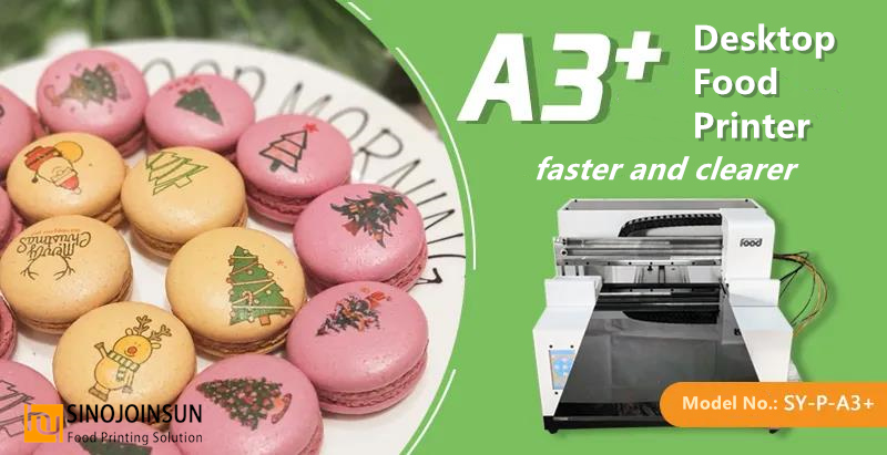 Цифровой A3+ настольный пищевой принтер для съедобных изображений торт и макарон